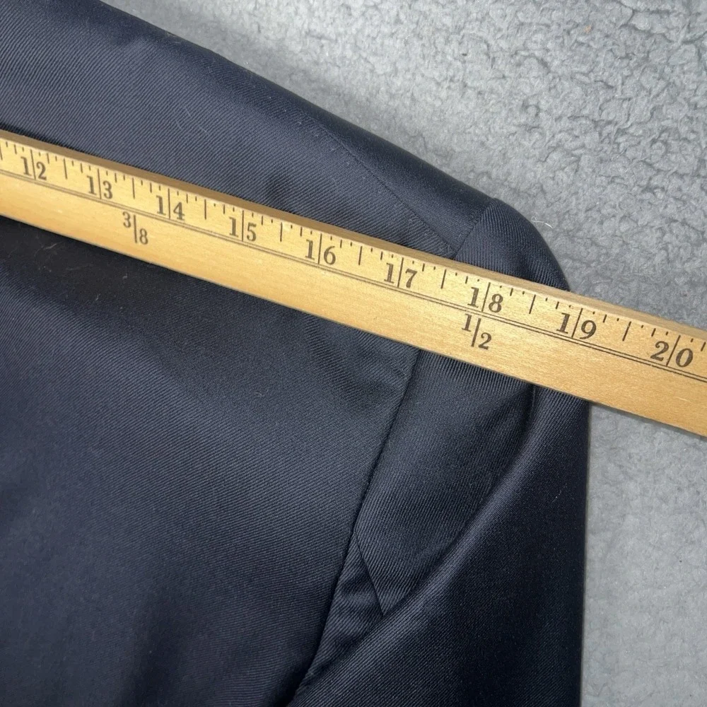 VTG DKNY Blazer Mens 38S Black 100% Wool Single Breasted Sport Coat Suit Jacket